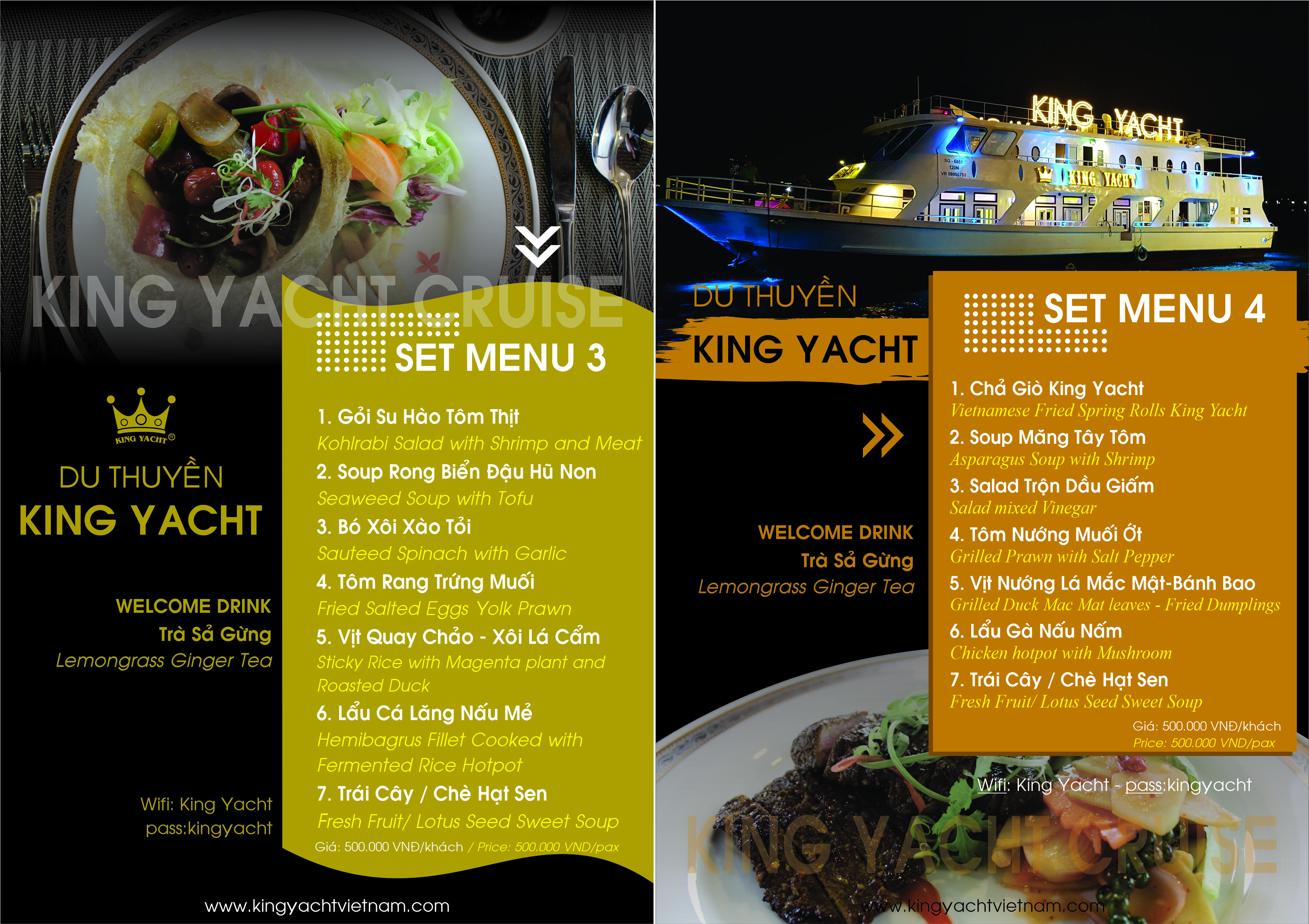 Set Menu 3 - 4 - Du thuyền King Yacht