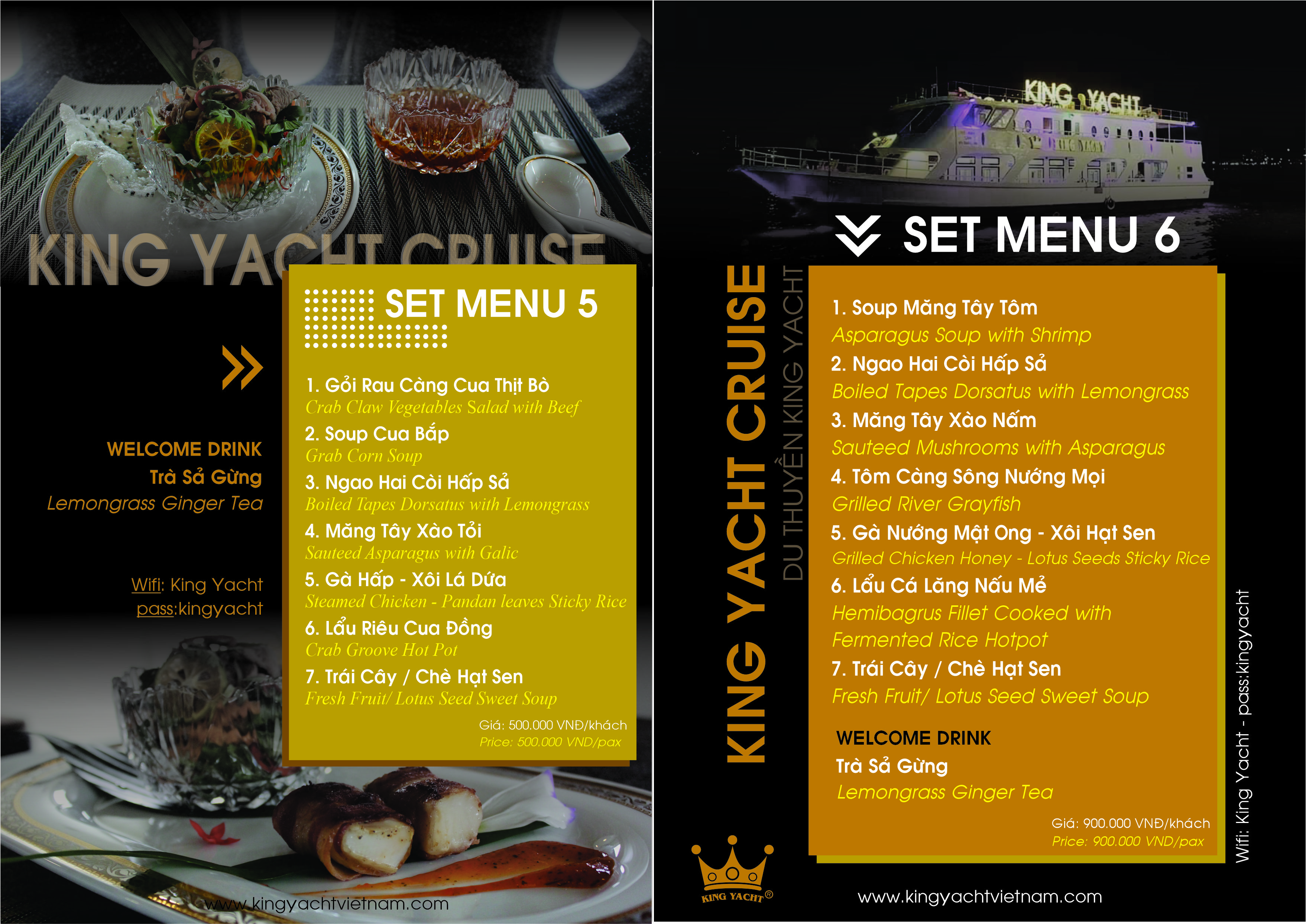 Set Menu 5 - 6 - Du thuyền King Yacht