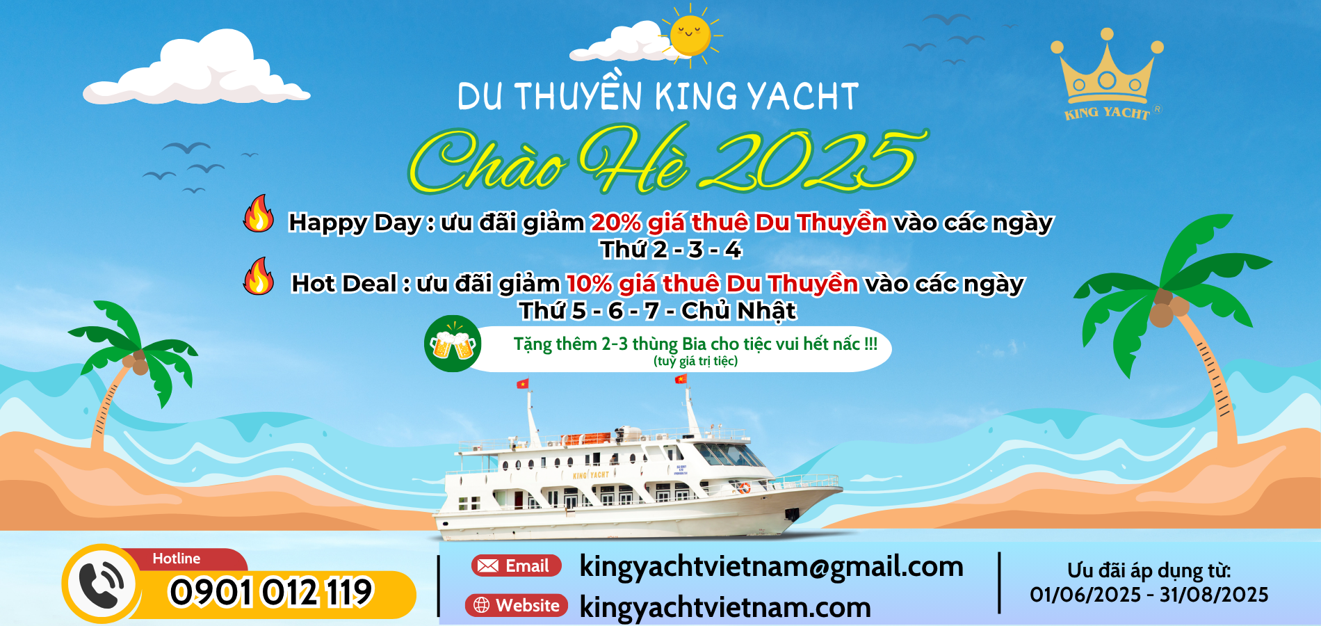 Chào Hà 2025 - Du ngoạn sông Sài Gòn củng Du thuyền King Yacht