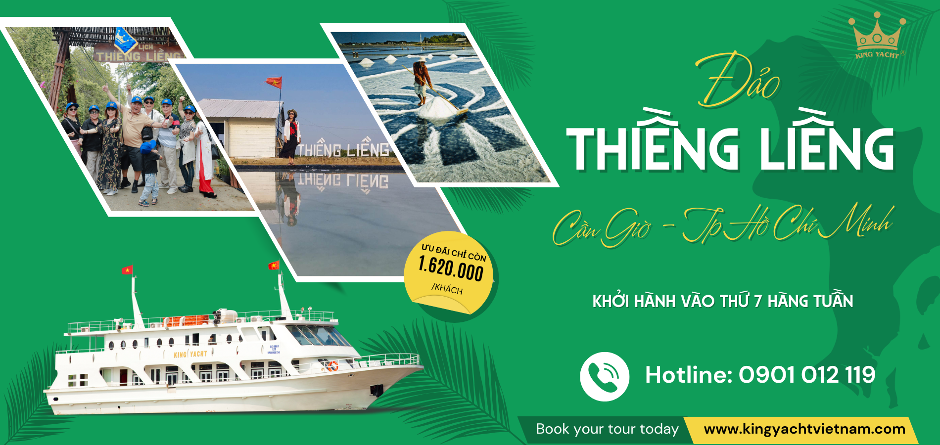 Du ngoạn đảo Thiềng Liềng cùng Du thuyền King Yacht